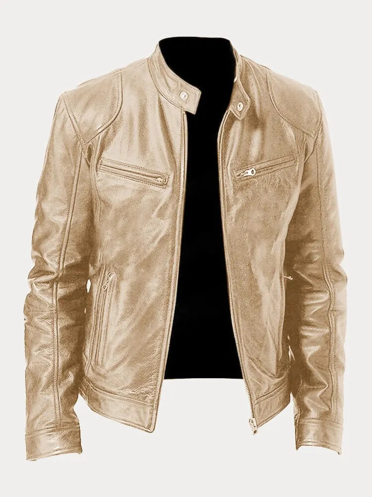Victor™ Lässige Lederjacke