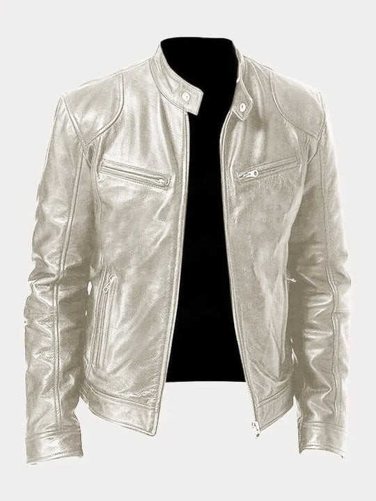 Victor - Lässige Lederjacke: Zeitloser Stil und Komfort