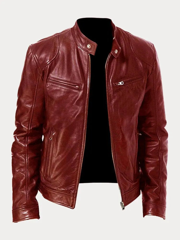 Victor™ Lässige Lederjacke