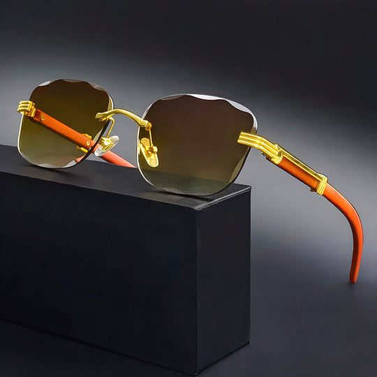 Rahmenlose Retro-Brille