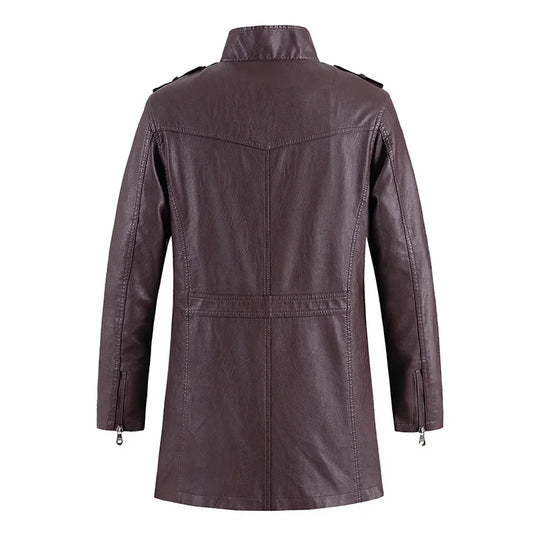 Chase™ Lange Bikerjacke aus Leder
