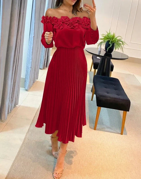 Aria - Atemberaubendes schulterfreies Maxikleid