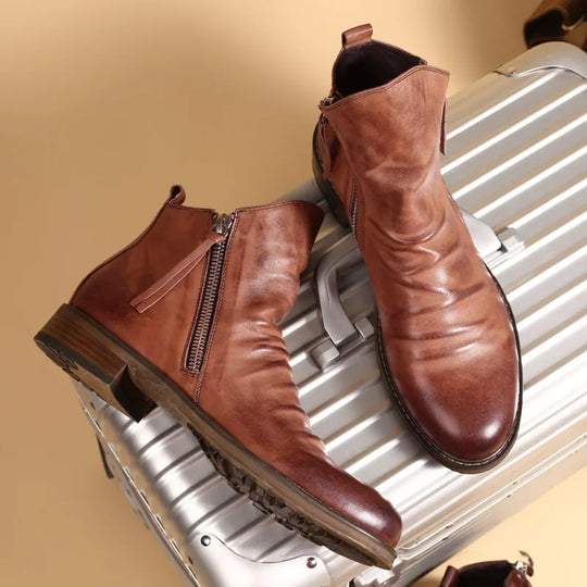 Rikard - Klassische Stylische Stiefel mit Reißverschluss