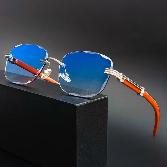 Rahmenlose Retro-Brille
