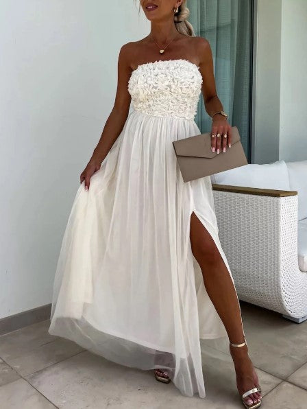 Dorothy - Fließendes Maxikleid mit einer Schulterpartie