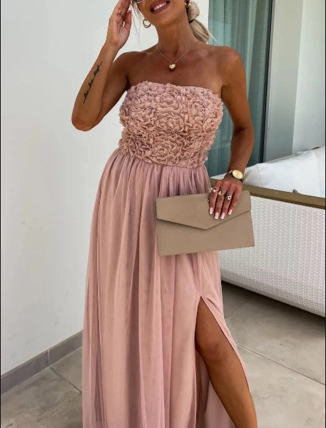 Dorothy - Fließendes Maxikleid mit einer Schulterpartie