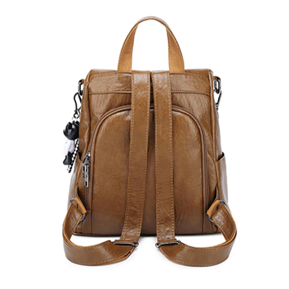 ZIRA | DIEBSTAHLSICHERER LEDERRUCKSACK