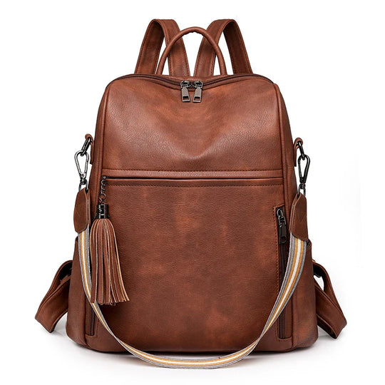 NAOMY | DIEBSTAHLSICHERER LEDERRUCKSACK