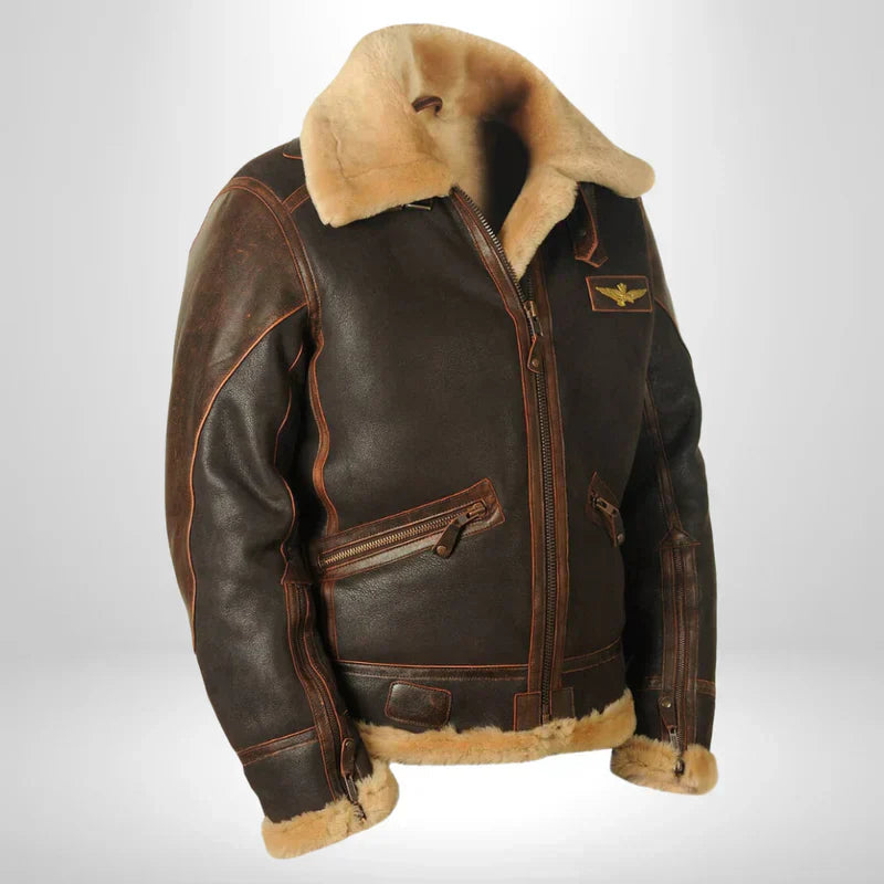 HUNTER™ Originale Herren-Winterjacke aus Leder