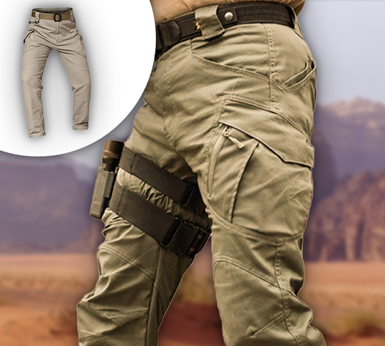 TrekMaster - Robuste taktische Hosen mit 7 Taschen + KOSTENLOSER Gürtel