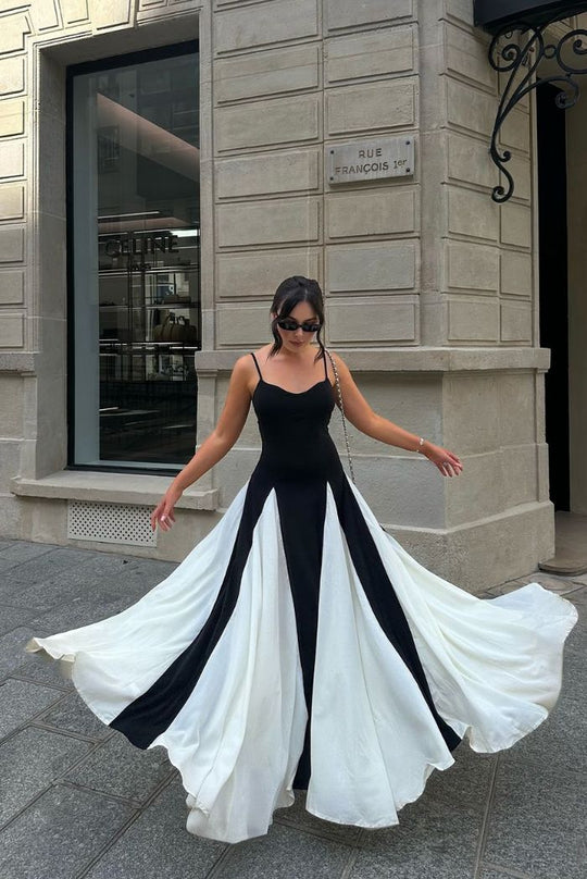 Viara - Getäfeltes Maxikleid