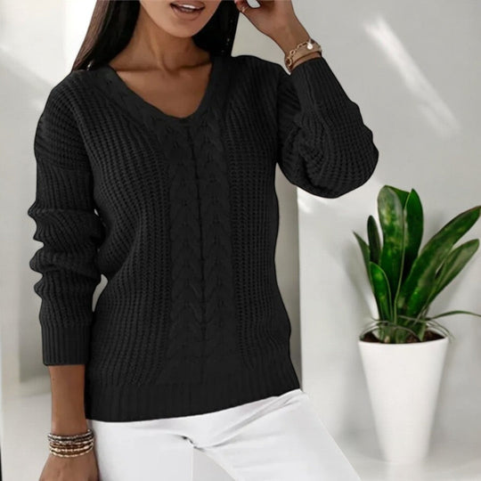 Elina - Klassischer Bequemer Strickpullover
