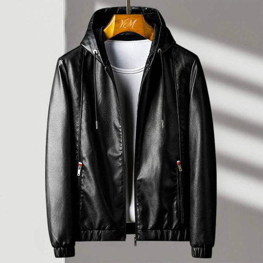 Aspen™ Lederjacke mit Kapuze