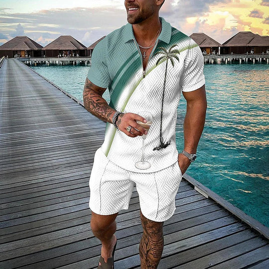 Tropicana  –  Poloshirt und Shorts, Kombiteil
