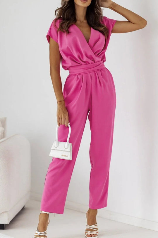 Maryana™ Kurzärmliger Overall mit V-Ausschnitt