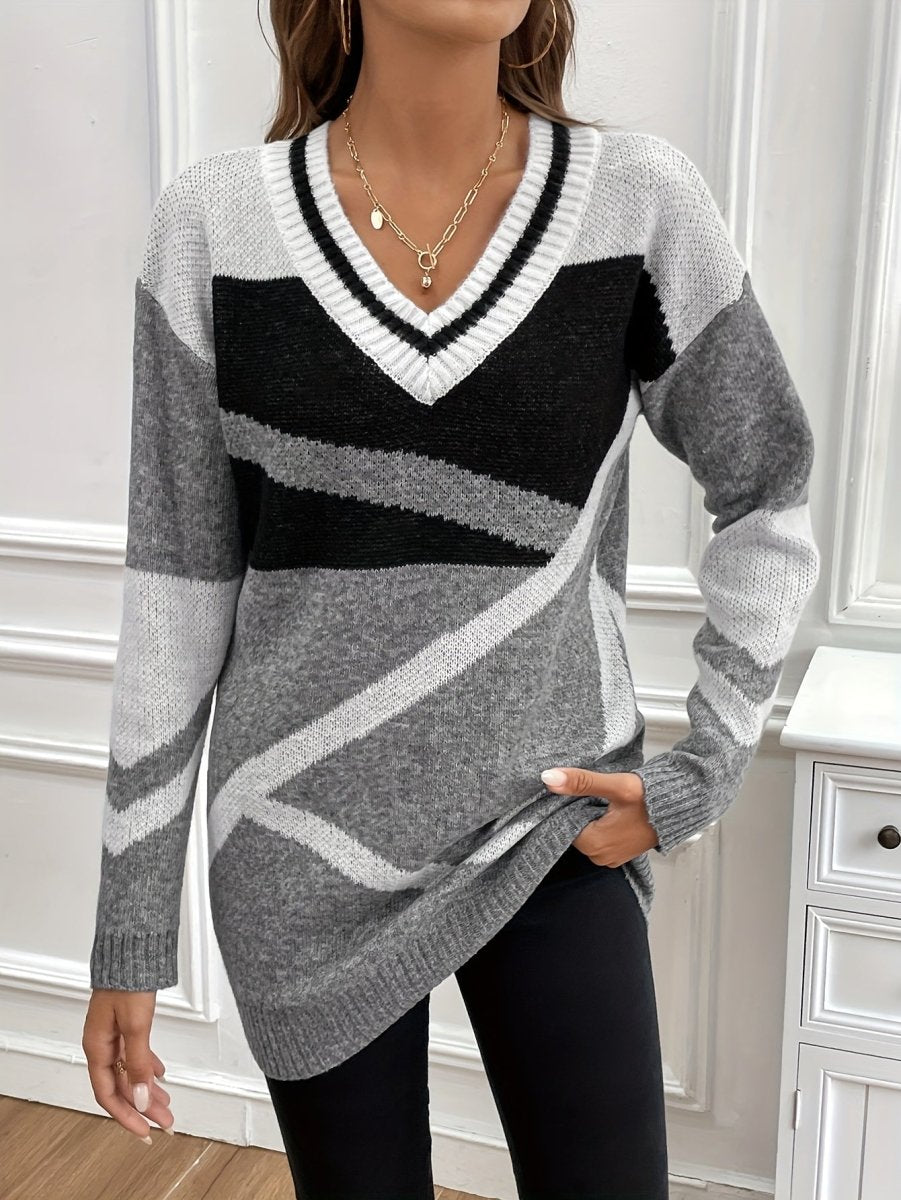Daisy - Eleganter Strickpullover mit V-Ausschnitt