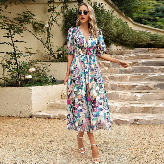 Renate | Kleid mit V-Ausschnitt
