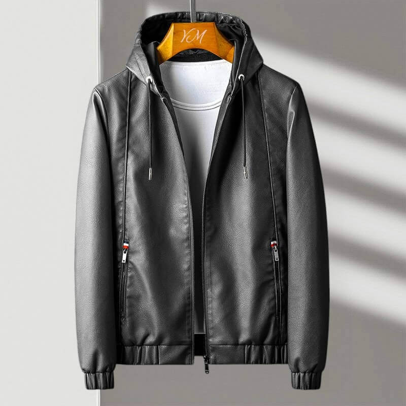 Aspen™ Lederjacke mit Kapuze