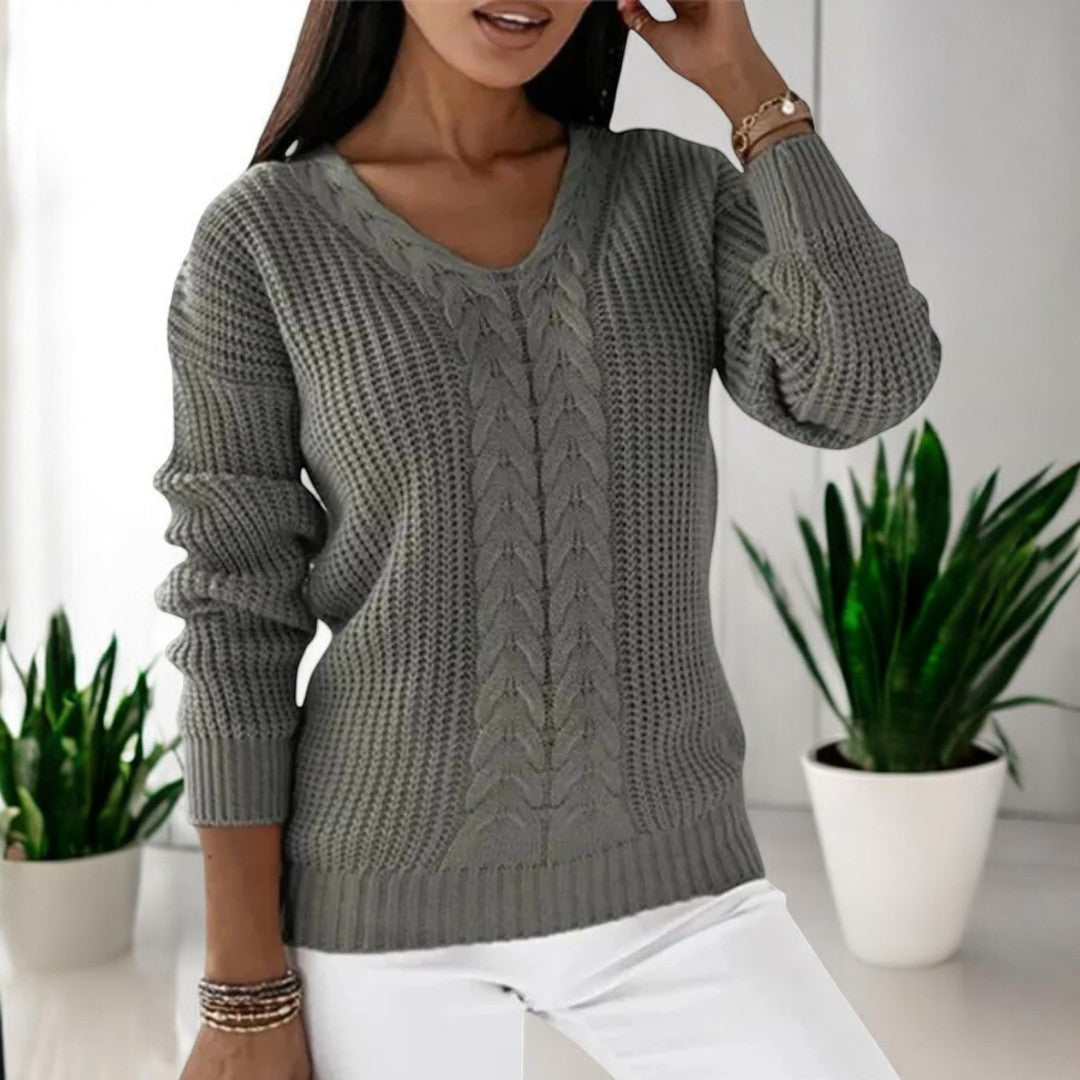 Elina - Klassischer Bequemer Strickpullover