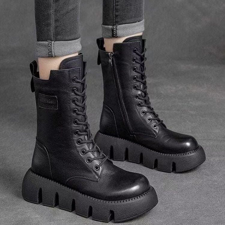 ThermaLuxe - Orthopädische Leder-Winterstiefel
