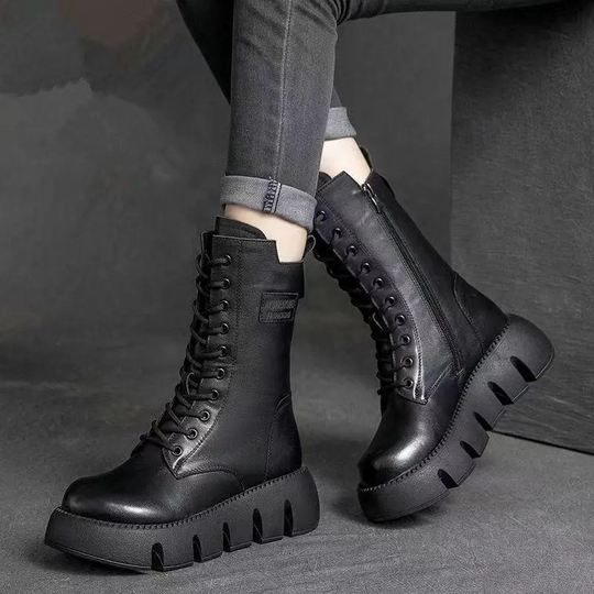 ThermaLuxe - Orthopädische Leder-Winterstiefel
