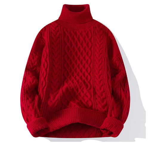 Harald - Vintage Gedrehter Rollkragenpullover