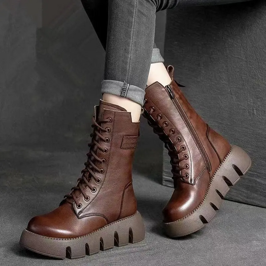 ThermaLuxe - Orthopädische Leder-Winterstiefel