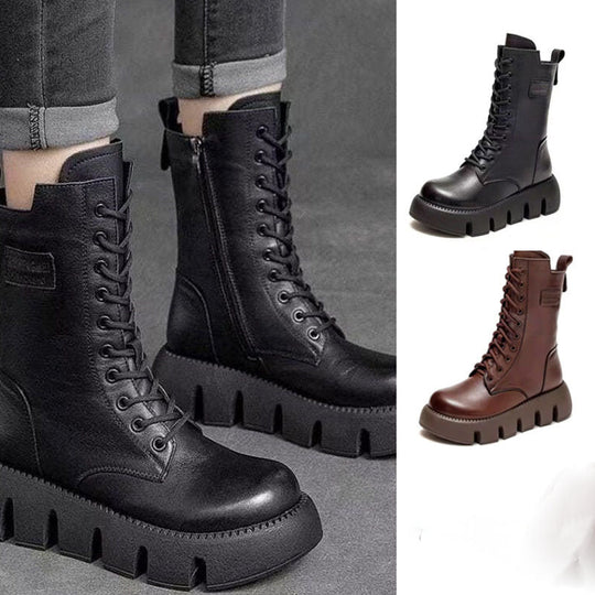 ThermaLuxe - Orthopädische Leder-Winterstiefel