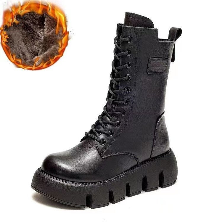 ThermaLuxe - Orthopädische Leder-Winterstiefel