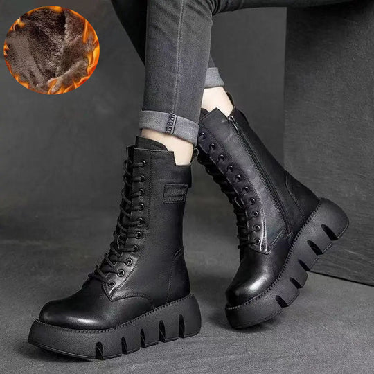 ThermaLuxe - Orthopädische Leder-Winterstiefel