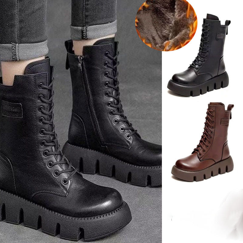 ThermaLuxe - Orthopädische Leder-Winterstiefel