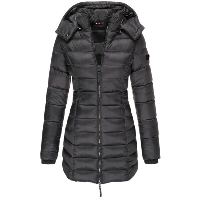 Madison – Bequeme Daunenjacke mit Kapuze und Reißverschluss