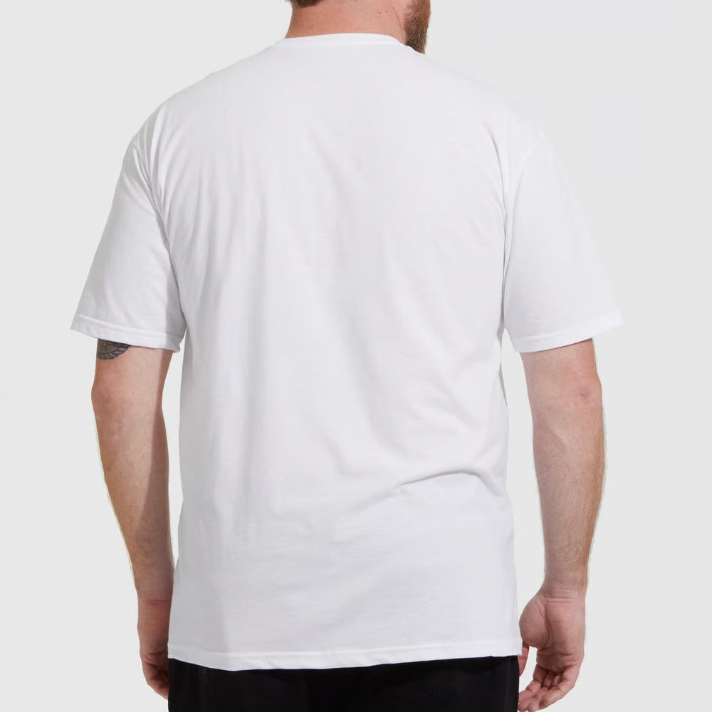 3er Set Herren T- Shirts (Große Größen), 100% Baumwolle (strapazierfähig), Doppelkragen (weitet sich NICHT aus), Regular Cut (bequem), WEISS (für jeden Style)