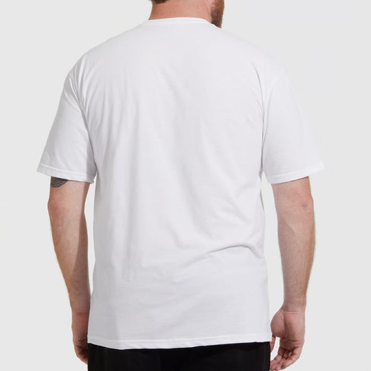 3er Set Herren T- Shirts (Große Größen), 100% Baumwolle (strapazierfähig), Doppelkragen (weitet sich NICHT aus), Regular Cut (bequem), WEISS (für jeden Style)