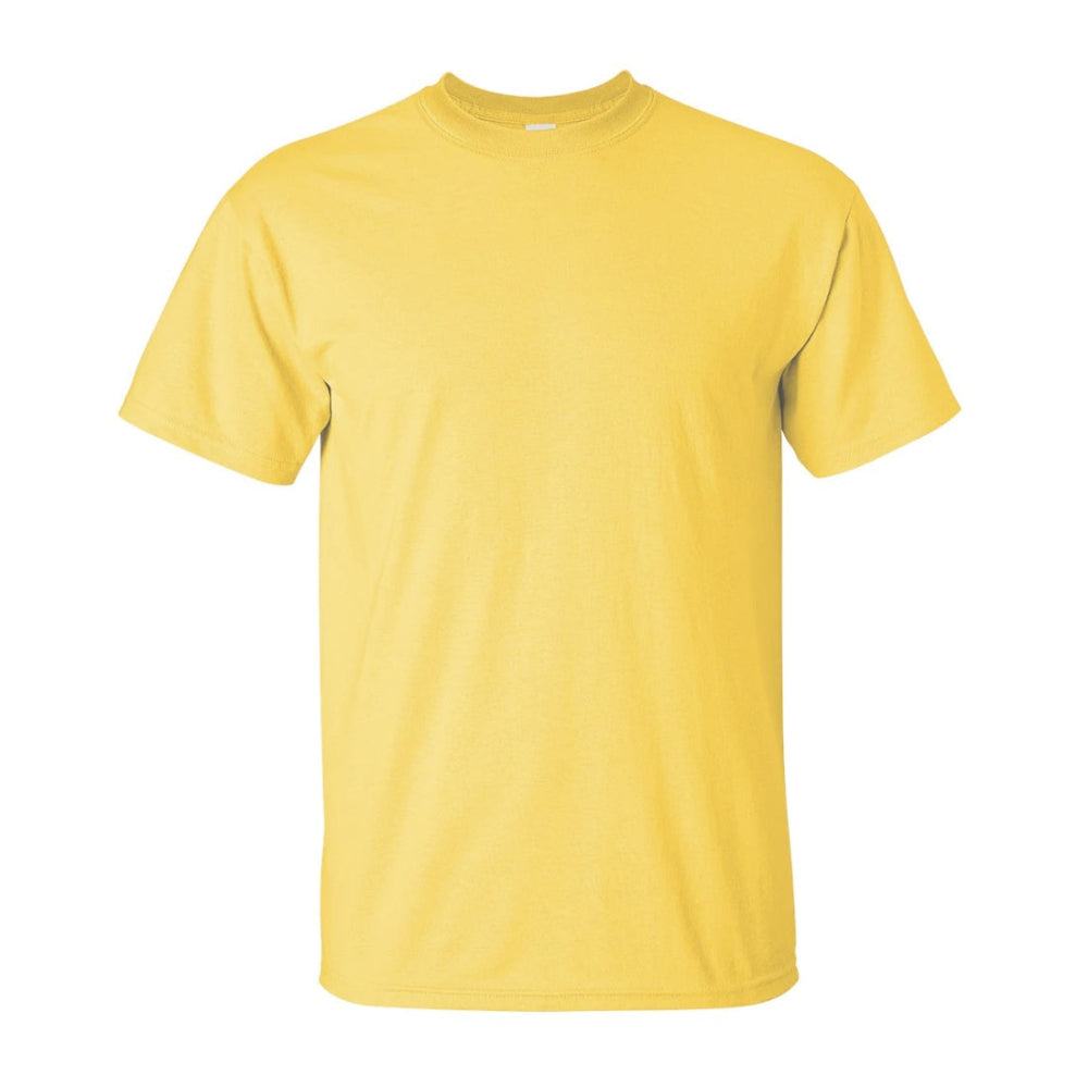 Set aus 3 Herren T- Shirts, 100% Baumwolle (strapazierfähig), Doppelkragen (verbreitert sich nicht), Reguläre Passform (komfortabel), GELB (für jeden Stil)