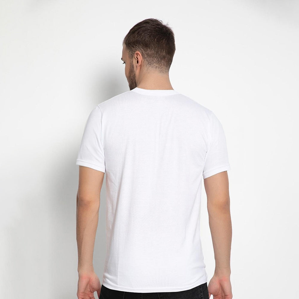 Set aus 3 Herren T- Shirts, 100% Baumwolle (strapazierfähig), Doppelkragen (verbreitert sich nicht), Reguläre Passform (komfortabel), WEISS (für jeden Stil)