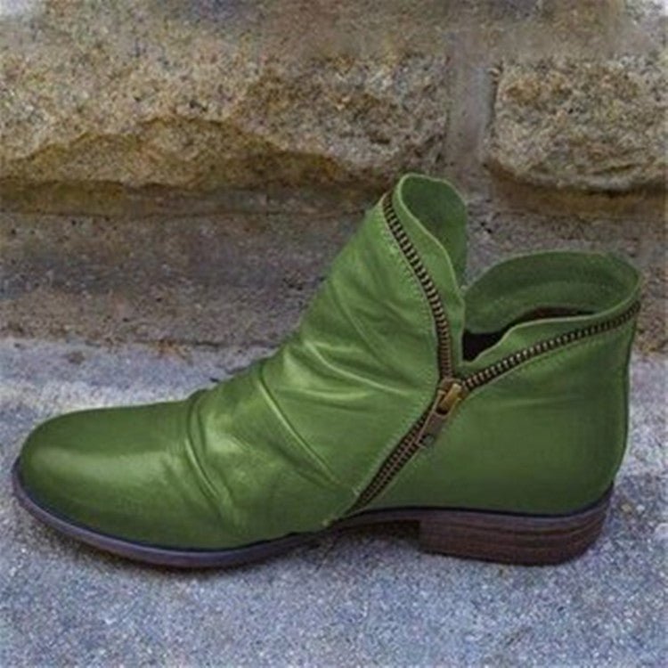 Vivian - Stilvolle Lederstiefel mit Reißverschluss